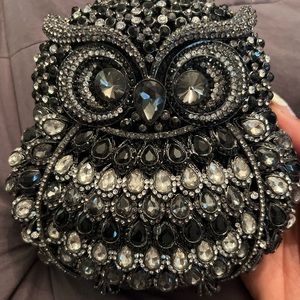 Owl Crystal Rhinestone Clutch